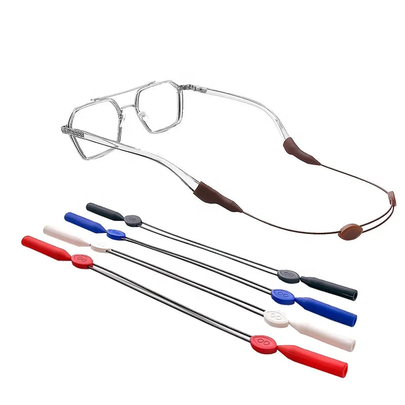 Adjustable Stainless Steel Silicone Sports Anti-Slip Sunglasses & Eyeglasses Strap Holder Customized Unisex Multi-Color Options
