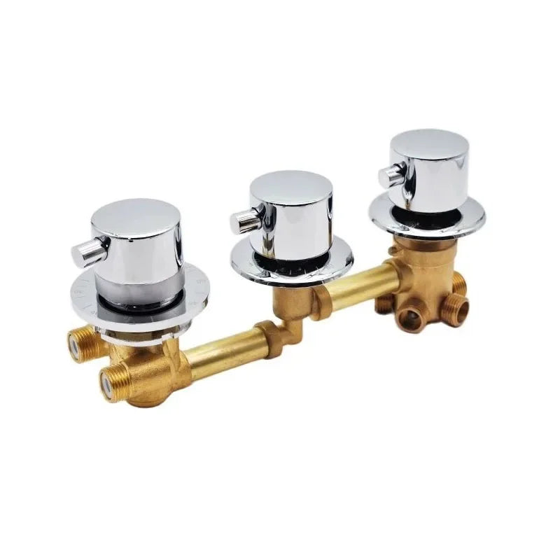 GOGO Copper Bathroom Faucet Switch Intelligent Constant Temperature Cold & Hot Water Mixing Valve Solar Water Heater Accessories