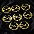 Lateefah OEM Christmas Customized Stainless Steel Hoop Plated Gold Two Tone Letter Name Earring