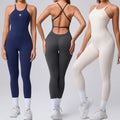 Yoga Activewear Casual Jumpsuits for Gym Fitness Sets One Piece Tummy Control Jumpsuit