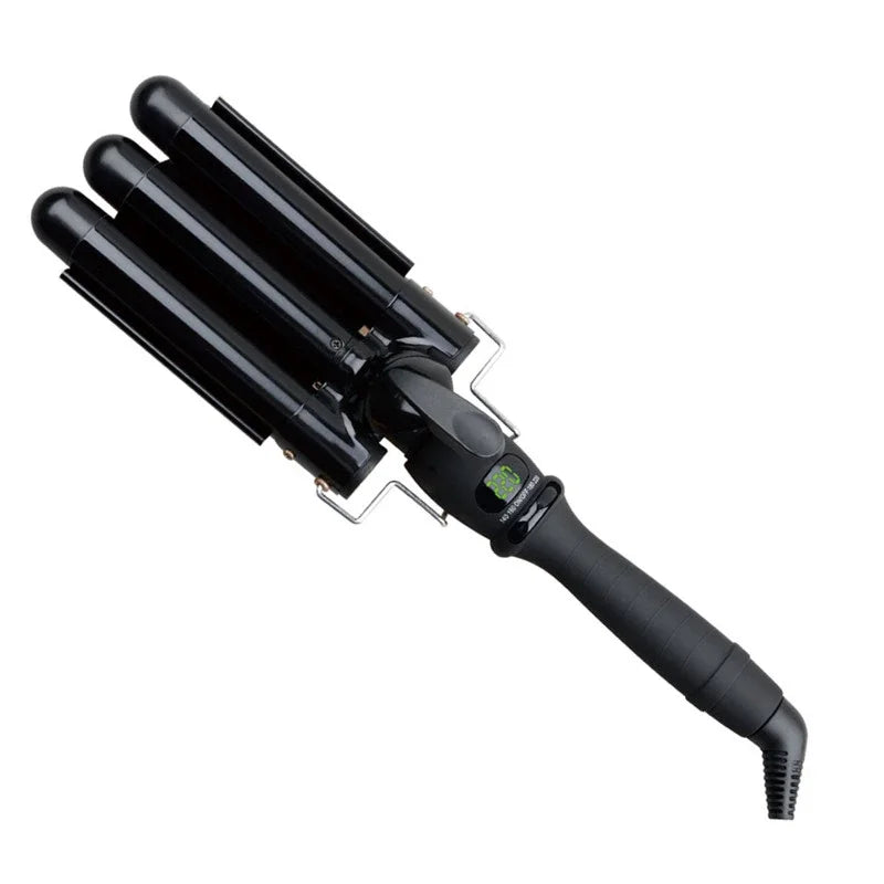 Shenzhen mesky Ceramic 3 Barrel  Wave Hair Curling PTC Fast Heat up 40-60W Power Styling Tool