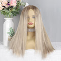 Natural Looking Thin Hd Lace Small Knots Blonde Highlights Wig Jewish Wigs Rabbi Certification Jewish Kosher Lace Top Wigs