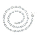 BC176 Bling Bling 4*6mm Stone Tennis Necklace Men's Chain Necklace Hip Hop Jewelry