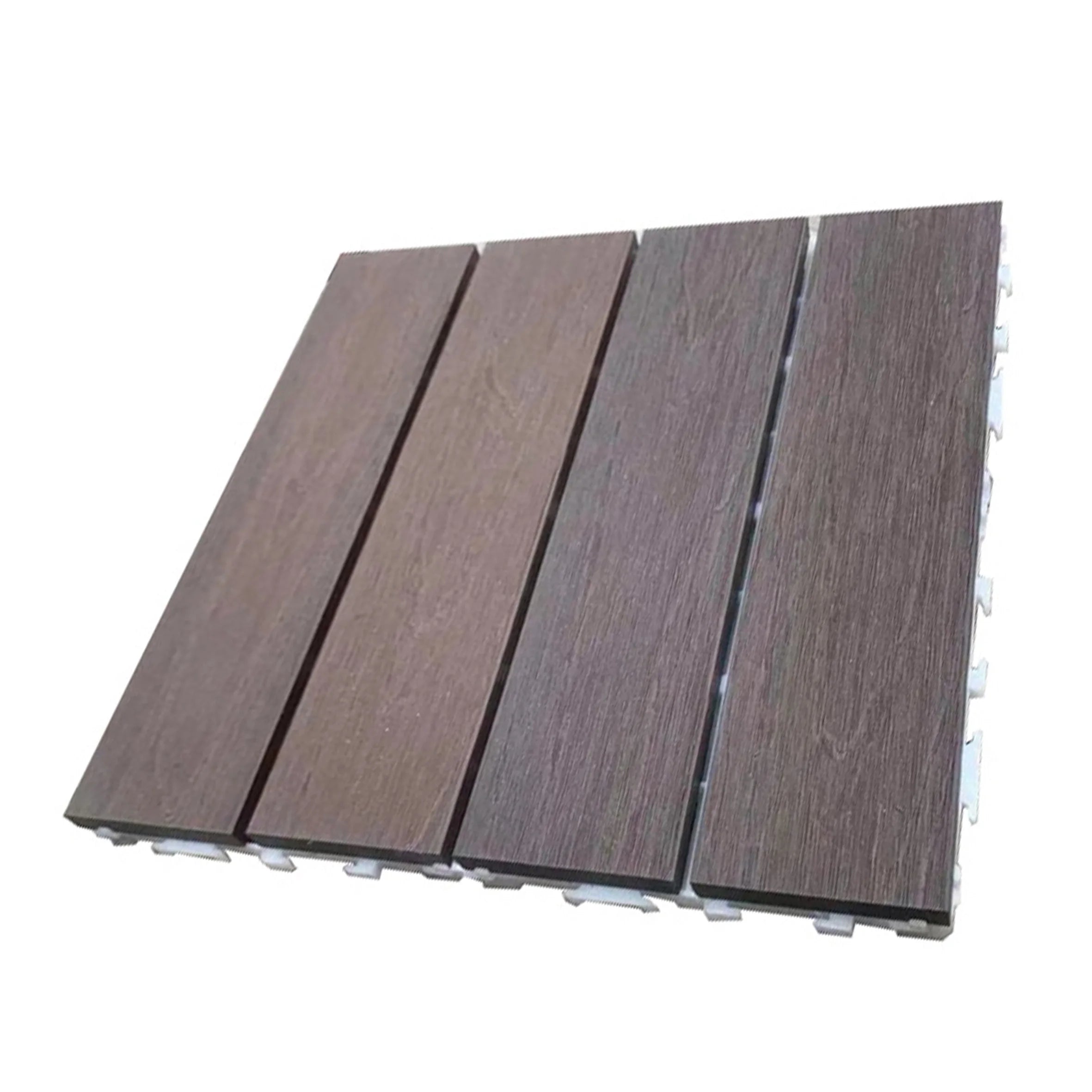 Factory Direct WPC Interlocking Eco-Friendly Floor Tiles Outdoor Balcony Bedroom Supermarket 300x300mm Wear Graphic Design