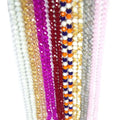 Handmade 60 Inches Long Glass Crystal Bead Beaded Layered Long Necklace Women Tropical Bohemian Sweater Necklace