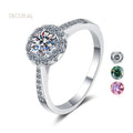 Custom Wedding Jewelry Moissanite Diamond Engagement Ring S925 Sterling Silver Ring 0.3/0.5/1/2Carat for Women