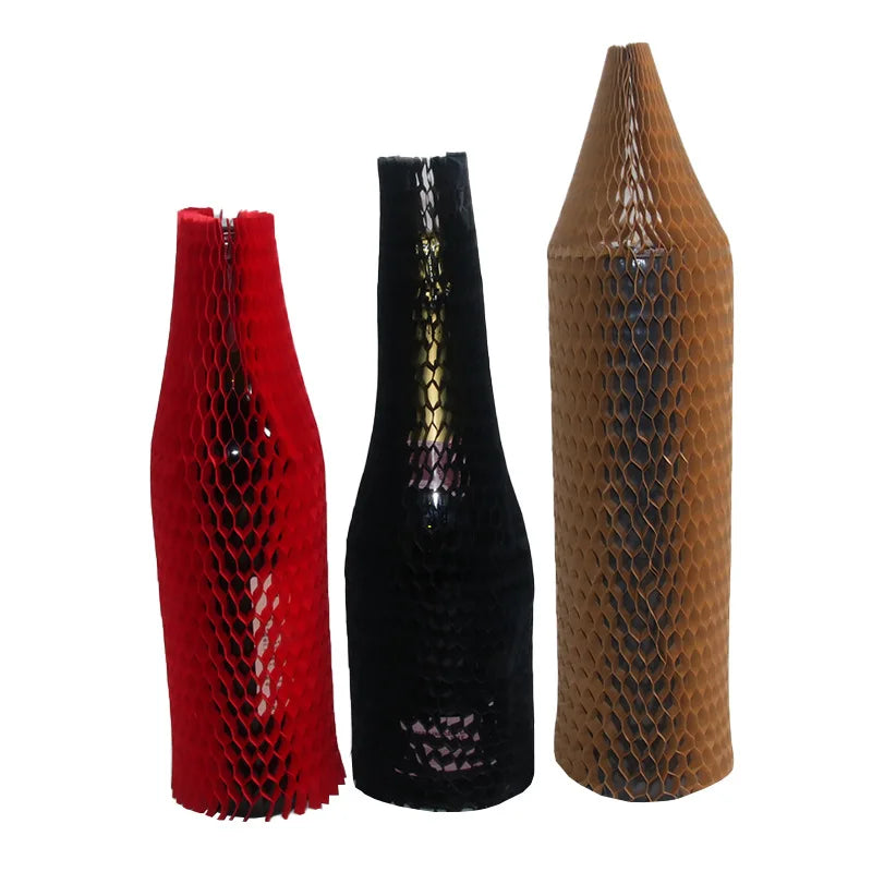 Recycled Eco-friendly Biodegradable ROHS Certified Synthetic Paper Honeycomb Wrap Packaging Cushion Protect Sleeve for Wine
