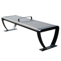 Contemporary Wooden Backless Bench Seat for Outdoor Garden Park Outside WPC Wood Modern Patio Furniture with Stylish Backrest