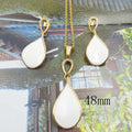 316L Stainless Steel Women's Religious Christian Elegant Drop Pendant Necklace and Earring Jewelry Set