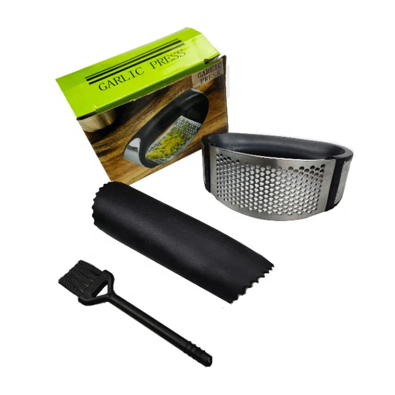 Multifunction Stainless Steel Garlic Press Crusher Rocker With Ergonomic Handle