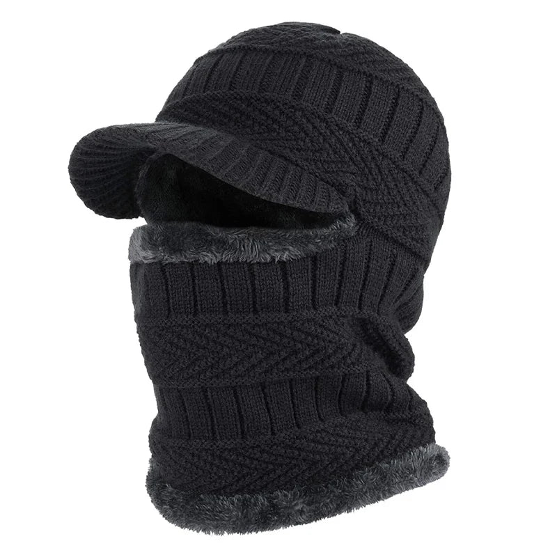 Winter Hat Skullies Beanies Hats Winter Beanies for Men Women Scarf Caps  Mask Gorras Bonnet Knitted Hat