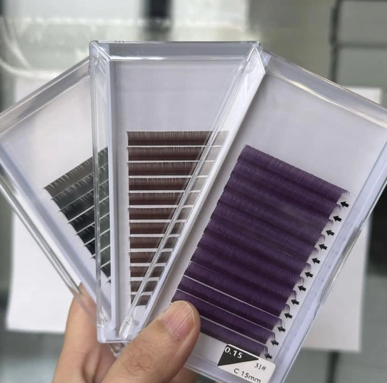 Lash Trays Wholesale Private Label Classic Ellipse Flat 0.15 0.20 Lashes Extensions