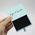 Custom Green Rectangle Jewelry Storage Box Square Pattern with Logo Organizer for Necklace Jewelry and Drawer Packaging