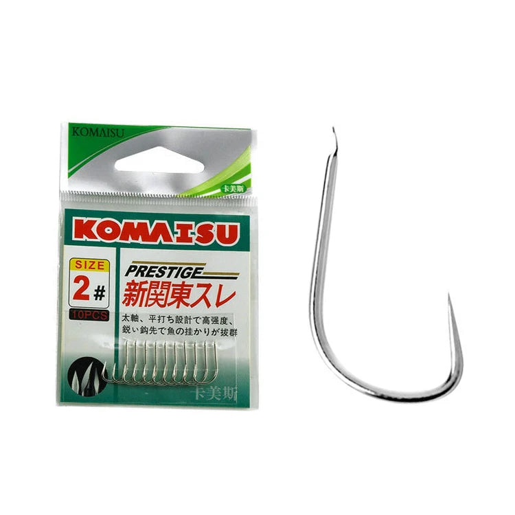 Manufacturer Wholesale 0.1#~3# 1000C High Carbon Steel Ultra Strength Freshwater Saltwater Nickle Prestige Fishing Hook W/O Barb