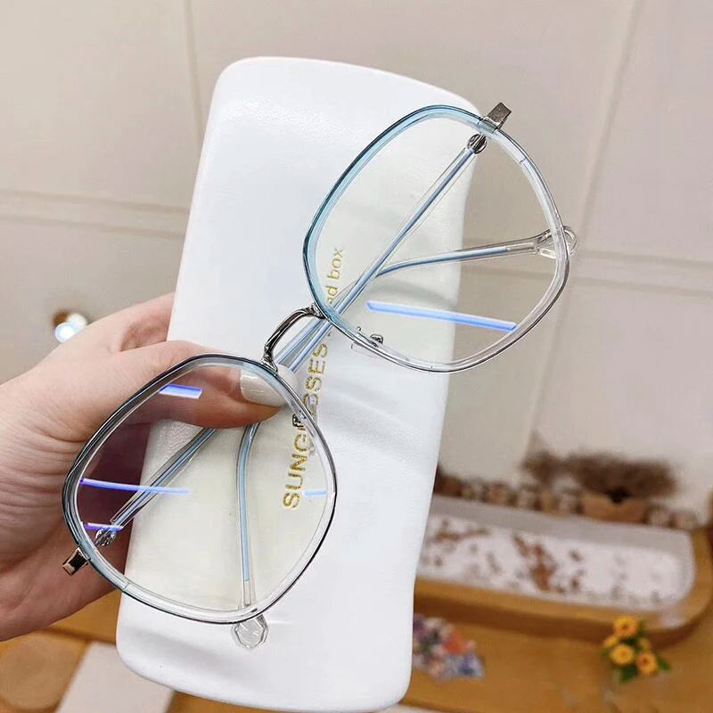 7128 Irregular Extra-large Light FrameTR90 Anti-blue Radiation Computer Glasses