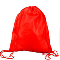 Custom Eco-Friendly Nylon Drawstring Backpack Bag Red Color with Letter Pattern Waterproof Sports Drawstring Bag