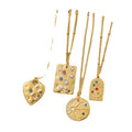 Collar De Acero Inoxidable 18K Gold Plated Stainless Steel Moissanite Diamond Love Heart Necklace Waterproof Non-Fade Necklace