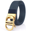 Factory Wholesale TUSHI Men's Adjustable Canvas Waist Belt Zinc Alloy Automatic Buckle Nylon Fabric Model 3.4-100 for Business