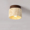 Travertine Stone LED Scandinavian Ceiling IP33 Surface Mounted Home Decor Living Room Restaurant Hotel Corridor Wabi Sabi
