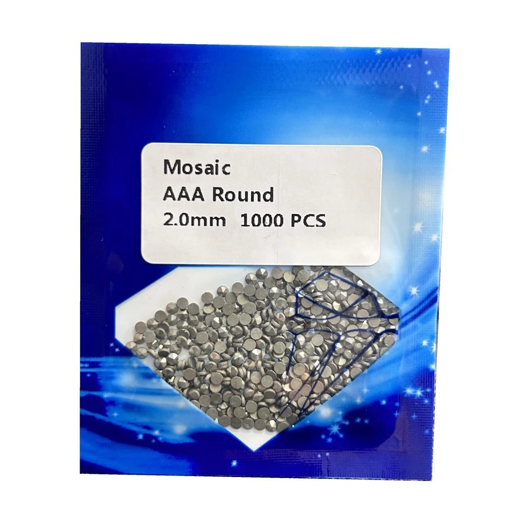 Natural Gemstone Roubd 1-2mm Square 1.2-2.3mm FlatBack Chalcopyrite Mosaic Stone