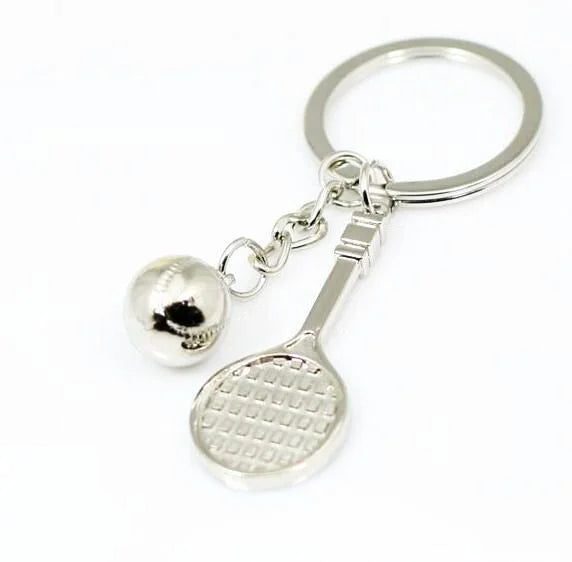 Wholesale Metal Crafts High Quality Tennis Keychain