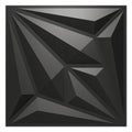 UDK Factory Price PVC Diamond Geometric 3D Wall Panel Non Self Adhesive for Interior Wall & Ceiling Decoration Matt Black