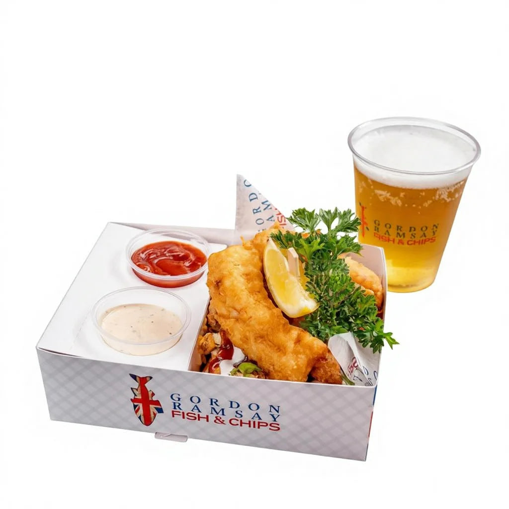 New to Go Chips Sauce Container Fried Chicken Catering Platter Box Paper Tray Fast Food Snack Box MegaBDM