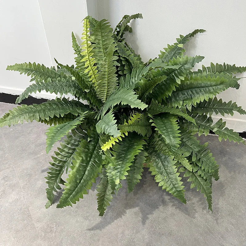 Artificial Boston Fern Grass Green Plastic Wall Plants for Home Wedding Decor Christmas Thanksgiving Chinese New Year Easter