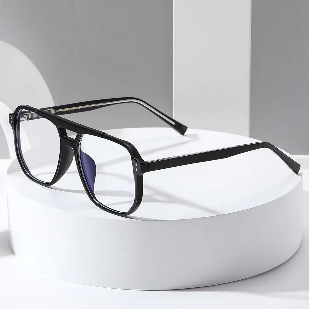 Blue Light Blocking PC Glasses BluErase Lens UV400 Protection Oversized Square Frame Women Reading Glasses Diamond Face Shape