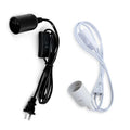8m Long Switched Cord-set With USA Plug and E26-27 Lamp Socket Holder for LED or CFL Bulbs