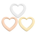Wholesale Custom Logo Stainless Steel Heart Charms Pendant for Jewelry Making Necklace Bracelet Earrings