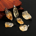 Hot Sale Natural Rough Citrine Healing Raw Stone Quartz Citrine Gemstone Pendant Charms for Necklace Earrings Making