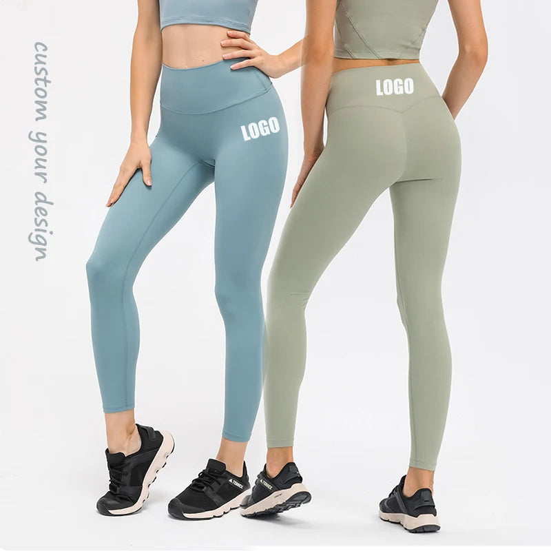 Wholesale Custom Women Gym Fitness Workout Sports Wear Nylon Spandex High Waist Yoga Leggings Pants Tummy Control Tight Leggings