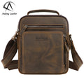 Royal Bagger Shoulder Bag Men Crazy Horse Leather Sling Messenger Bags Casual Retro Fashion Handbag for Man Genuine Cow Leather