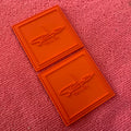 Single Color Jeans Rubber Labelsquare Shape Brand PVC Rubber Badge for Bags