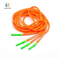 Manufacturer Wholesale Custom 6mm Round Silicone-impregnated Polyester Printed Shoelaces for Shoes and Sneakers