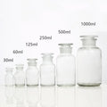 30ml 60ml 125ml 250ml 500ml Clear Wide Mouth Glass Apothecary Jar with Stopper