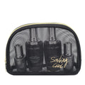 Wholesale Custom Black Makeup Cosmetic Bag Zipper Travel Clear Makeup Bag Set Cosmetic Pouch