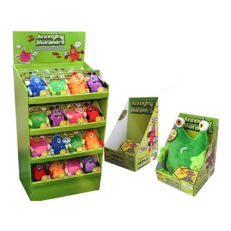 Custom POP Carton Floor Corrugated Display Foldable Color Printing Cardboard Floor Display Stand for Toys