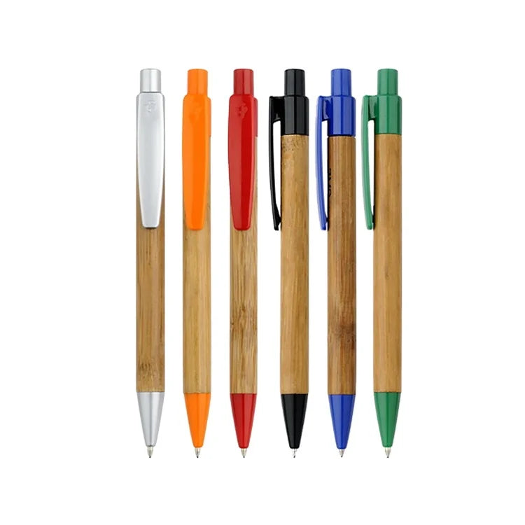Plastic Best and Cheap Stock Bamboo Pen for Promotional and Business Marketing
