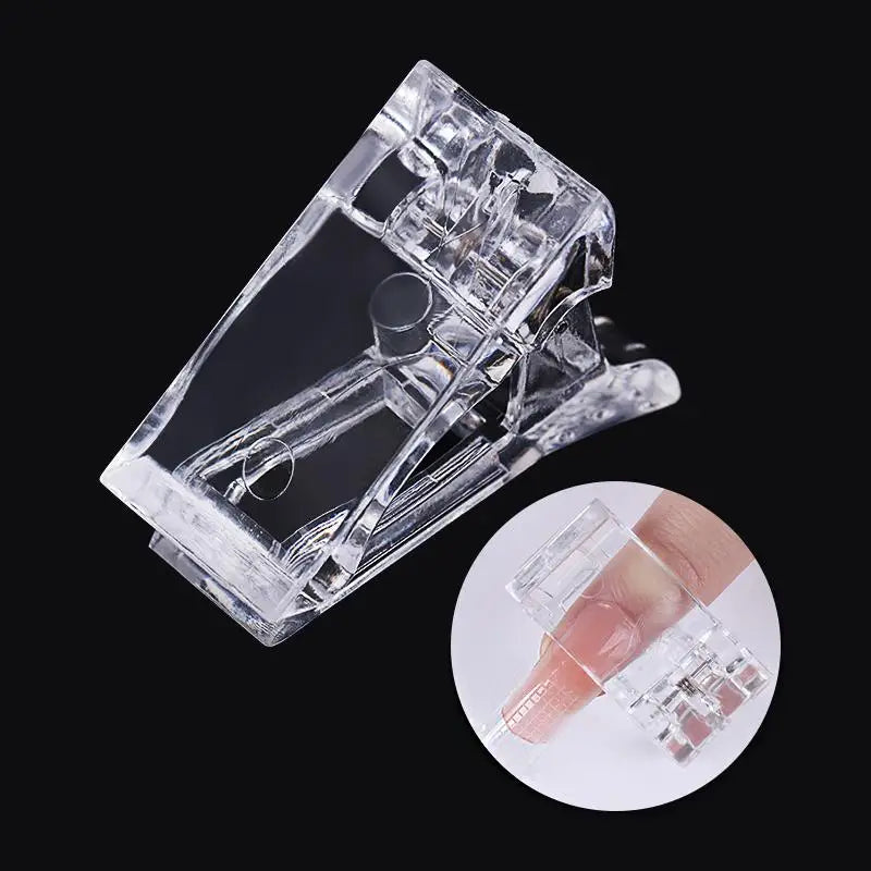 Quick Building Nail Forms UV Gel Clamps Manicure Finger Nail Extension with Nail Tips Clips