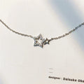 2025 Fashion Small Charm Necklace S925 Women Two Star Chocker Necklace