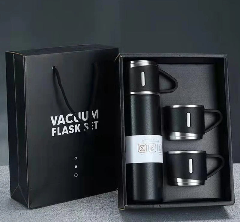 Promotional Corporate Business Gift  3 in 1 Set Gift Box Double-Layer Stainless Steel Vacuum Thermos Coffee Tumbler Travel Mug