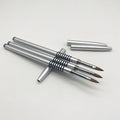 Oem Professional Acrylic Brush Kolinsky 80% Crimped Round Premium 3d Flower Nail Art Brush with Non slip Sliver Handle #4 #5