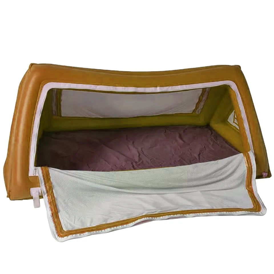 2025 New Design Eco-Friendly Waterproof Oxford Cloth Blowup Single 3-4 Person Kids Inflatable Camping Tent One Bedroom Windproof