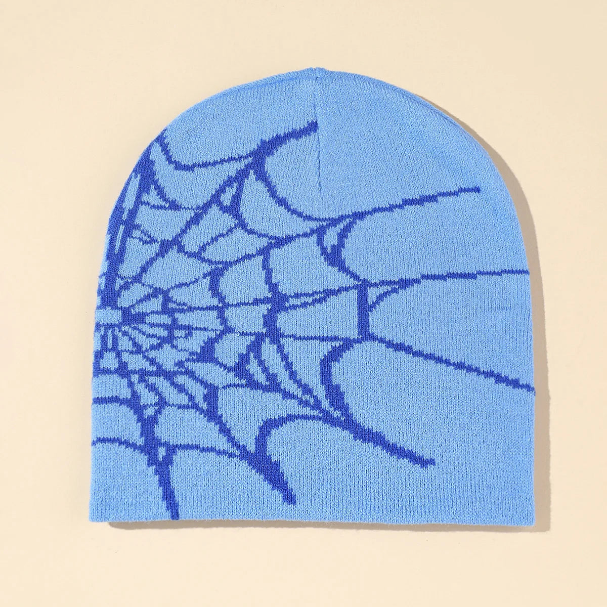 Spider Web Acrylic Knit Manufacturers Skully Unisex Winter Hat Beanies With Custom logo