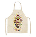 Digital Printing  Feather Pattern Apron Adult Bib Apron Long Bib Apron