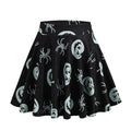 Christmas Women Skirt Women Basic Versatile Stretchy Pleated Skirts Ladies Mini Flare Skater Skirt