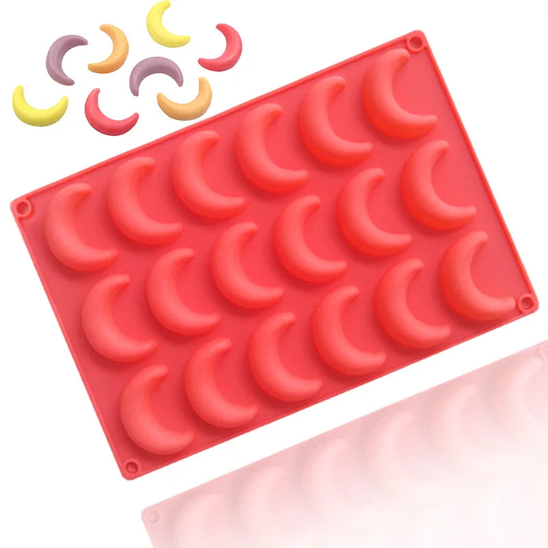 18 Cavities Custom Candy Mold Moon Ice Cube Tray for Baking and Cake Decorating BPA Free