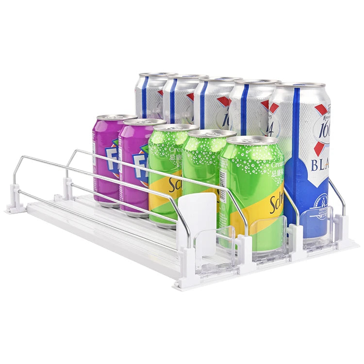 Refrigerator Drink Organizer Dispenser Automatic Pusher Glide Drink Organizer Holder Soda Can Organizer Dispenser for Fridge MegaBDM